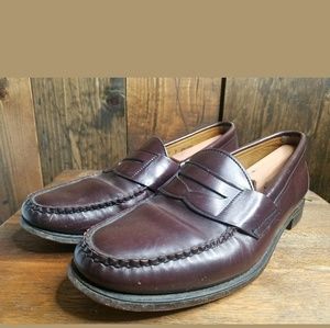 Vintage Brooks Brothers Brown Leather Slip-On 11D